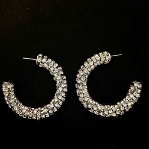 Rhinestone Hoop Earrings
